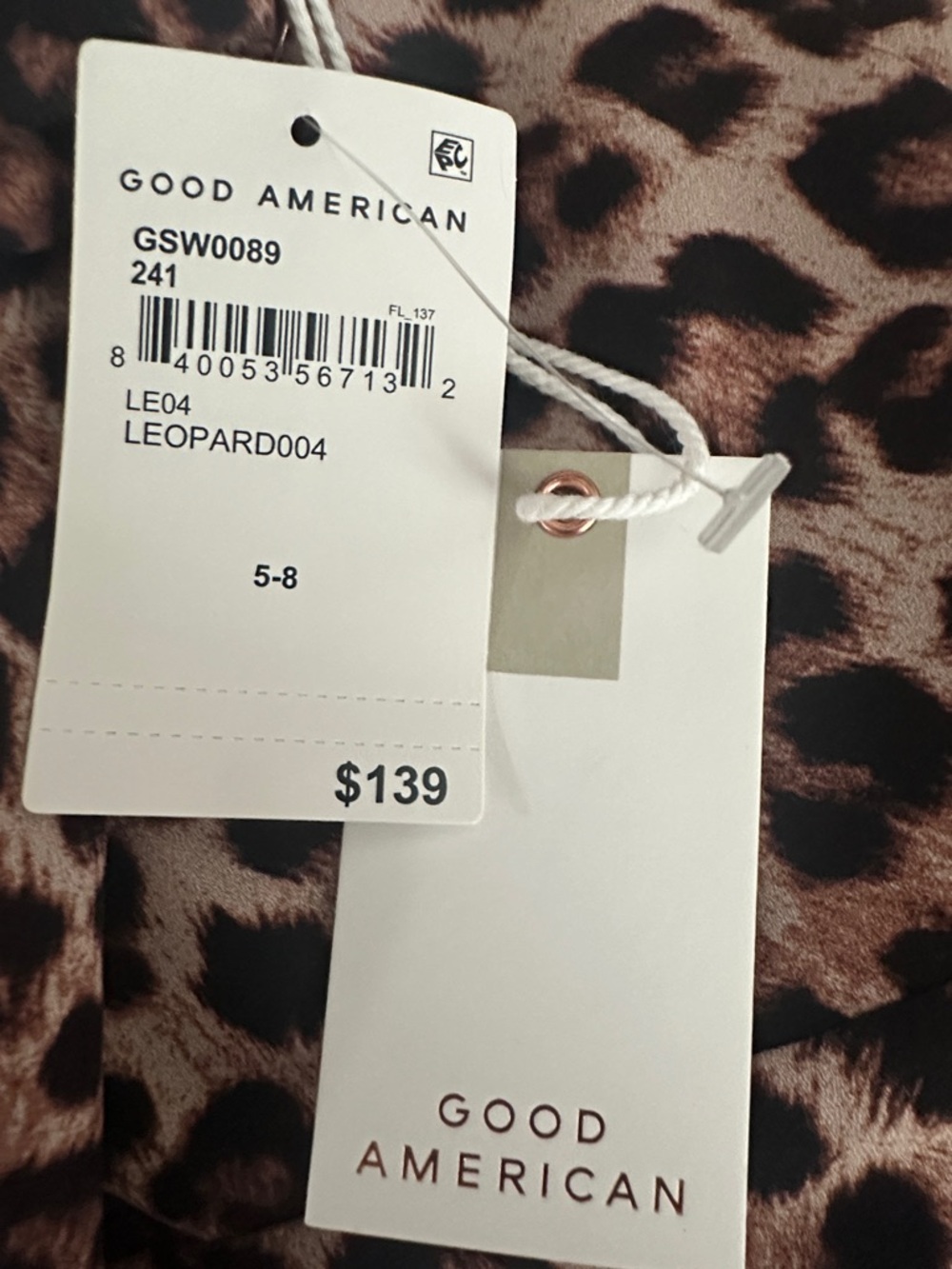 Good American Goddess Tie Waist Robe, Leopard 🐆 - Picture 5 of 6
